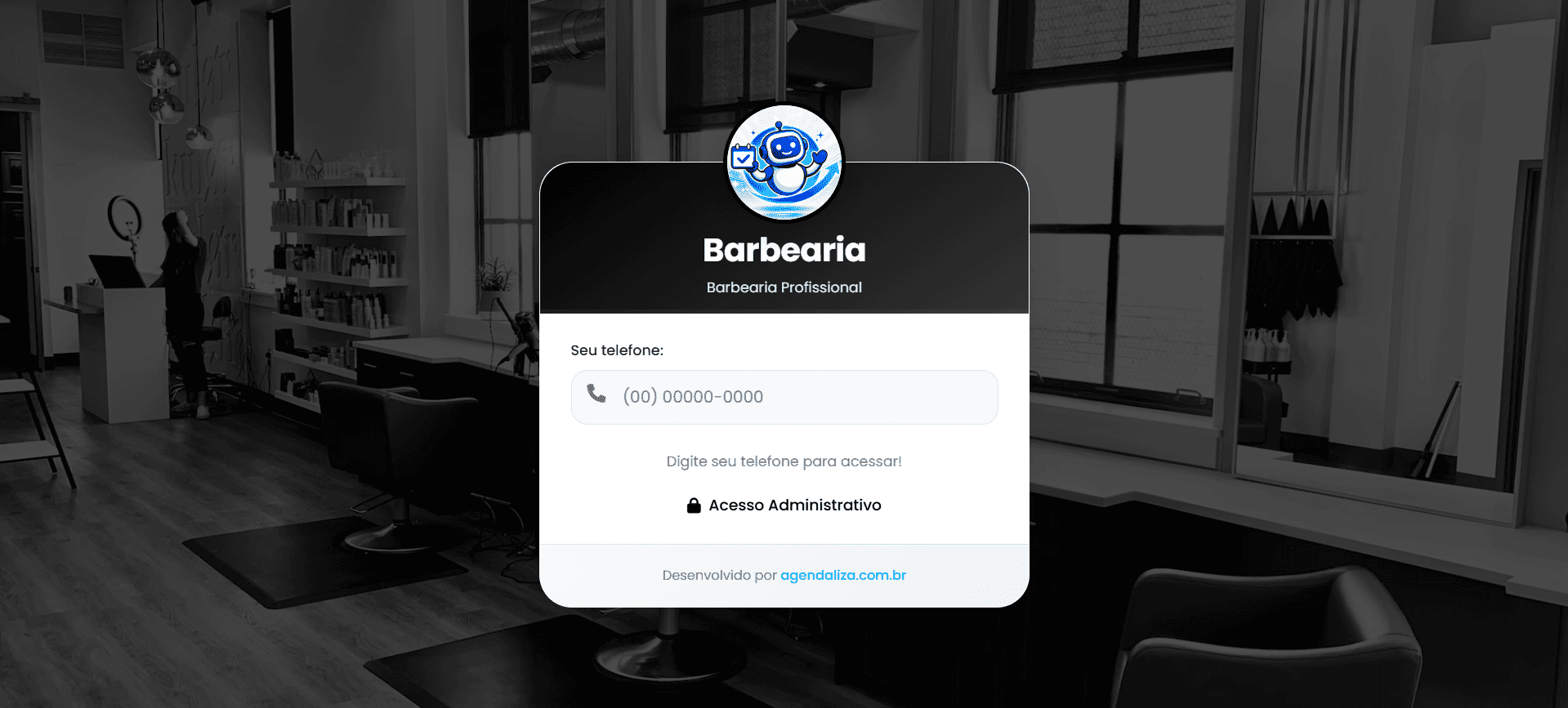 Demonstração do site de barbearia
